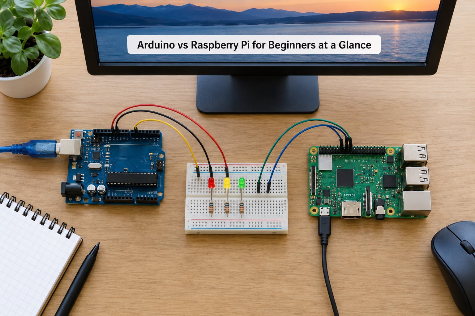 Arduino vs Raspberry Pi for Beginners at a Glance