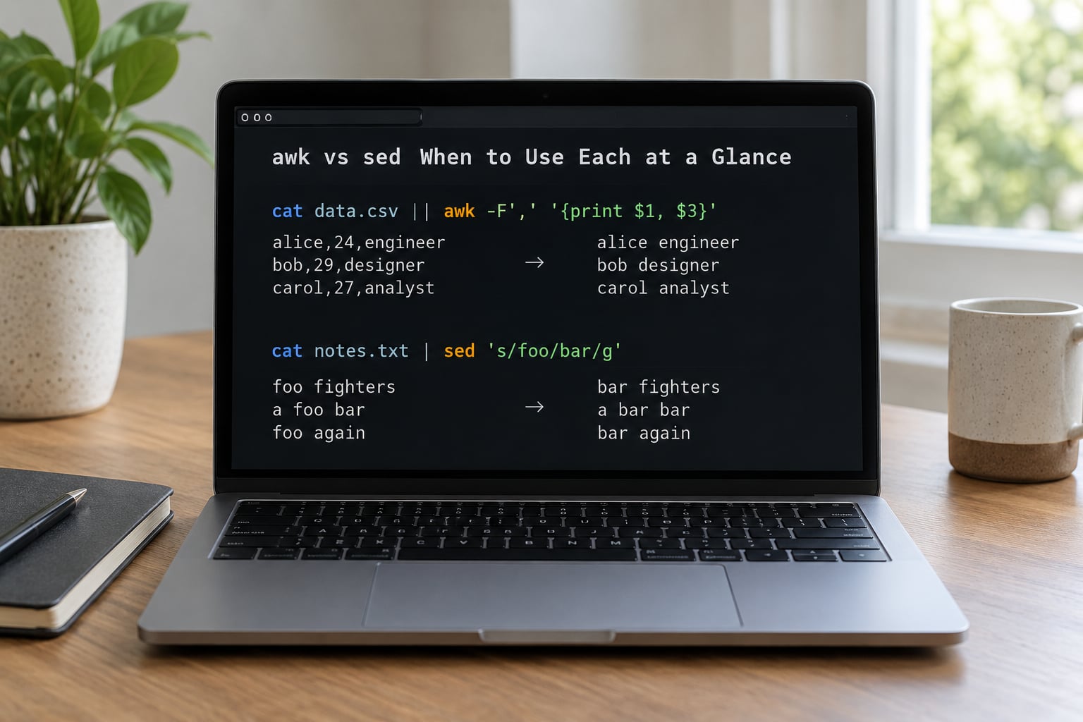 awk vs sed When to Use Each at a Glance