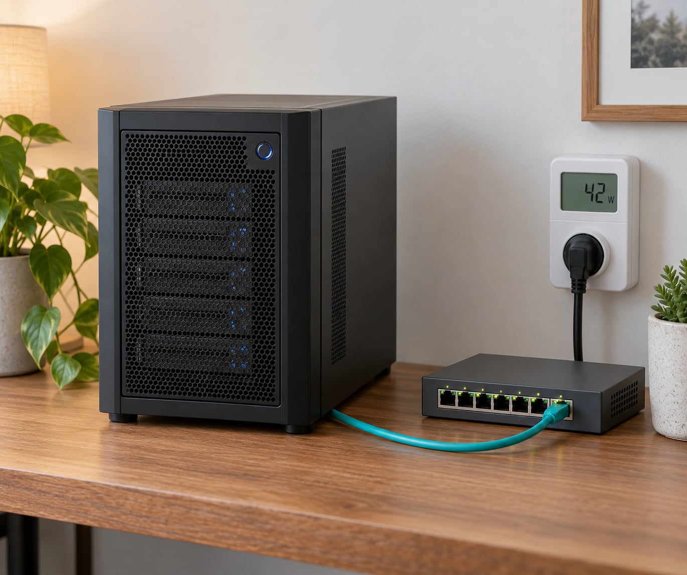how much power does a home server use