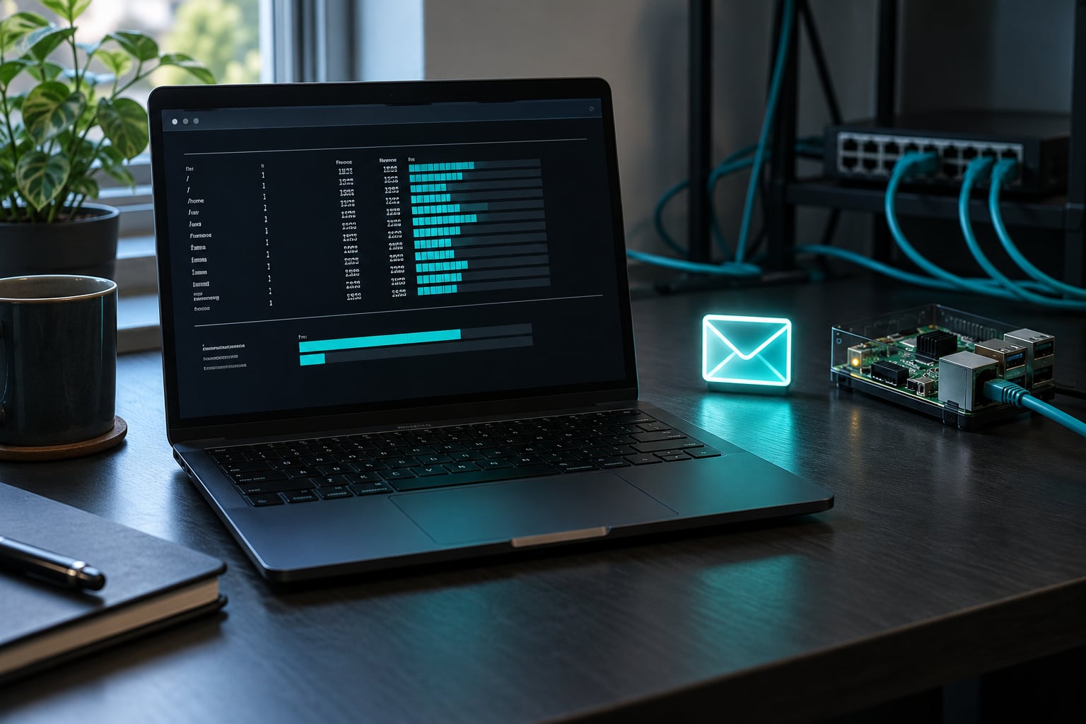 how to set up email alerts for server problems