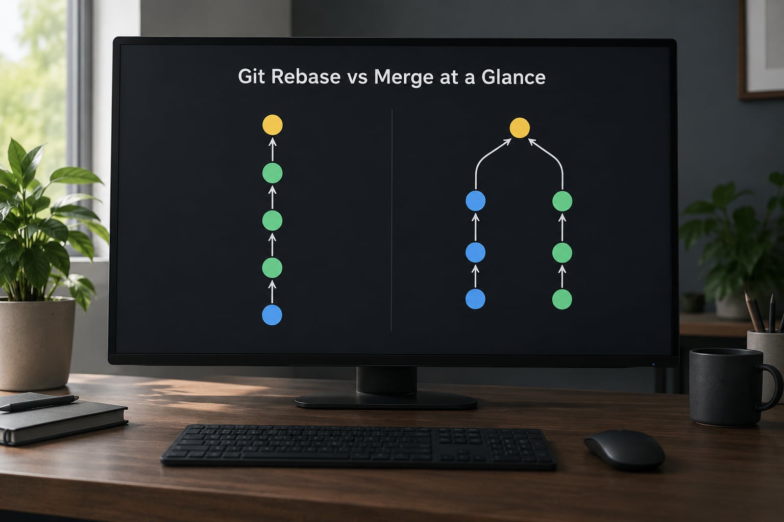 Git Rebase vs Merge at a Glance