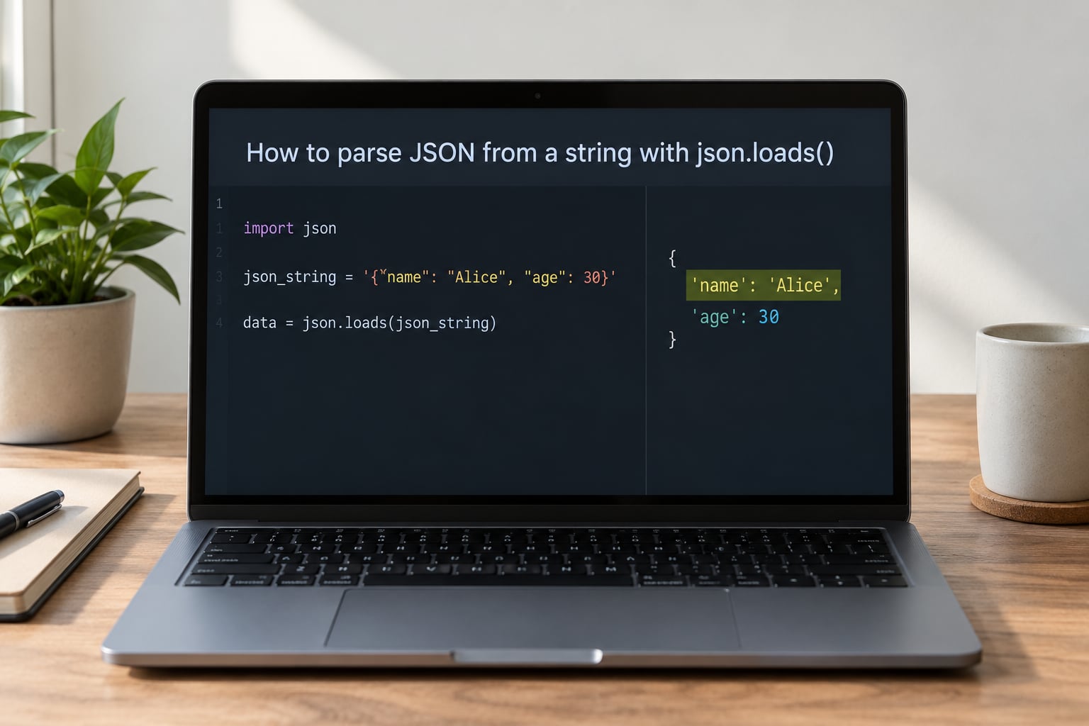 How to parse JSON from a string with json.loads()
