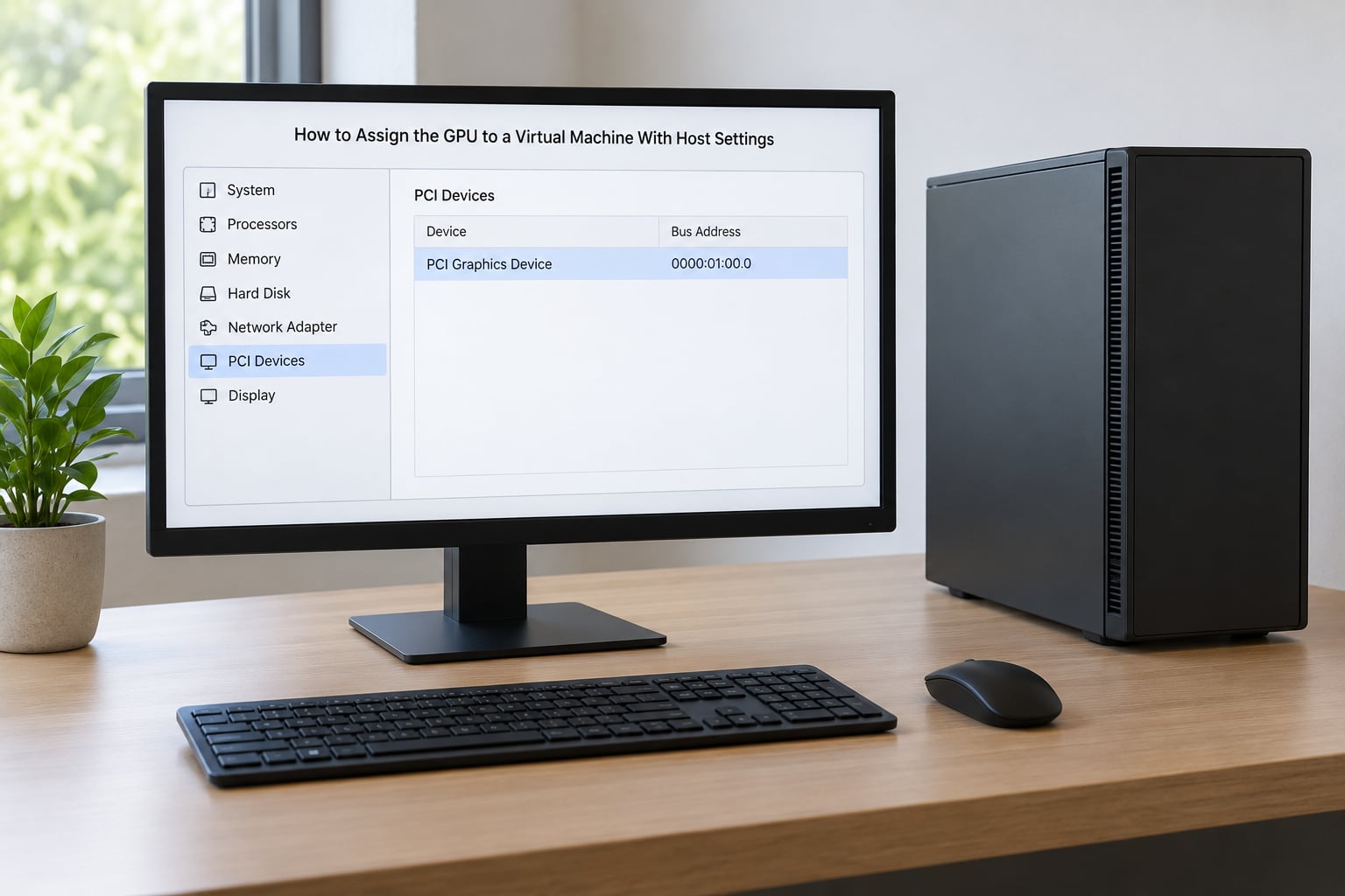 How to Assign the GPU to a Virtual Machine With Host Settings