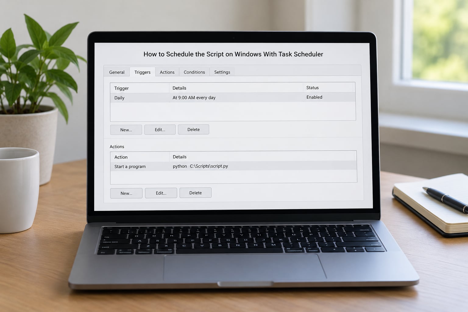 How to Schedule the Script on Windows With Task Scheduler