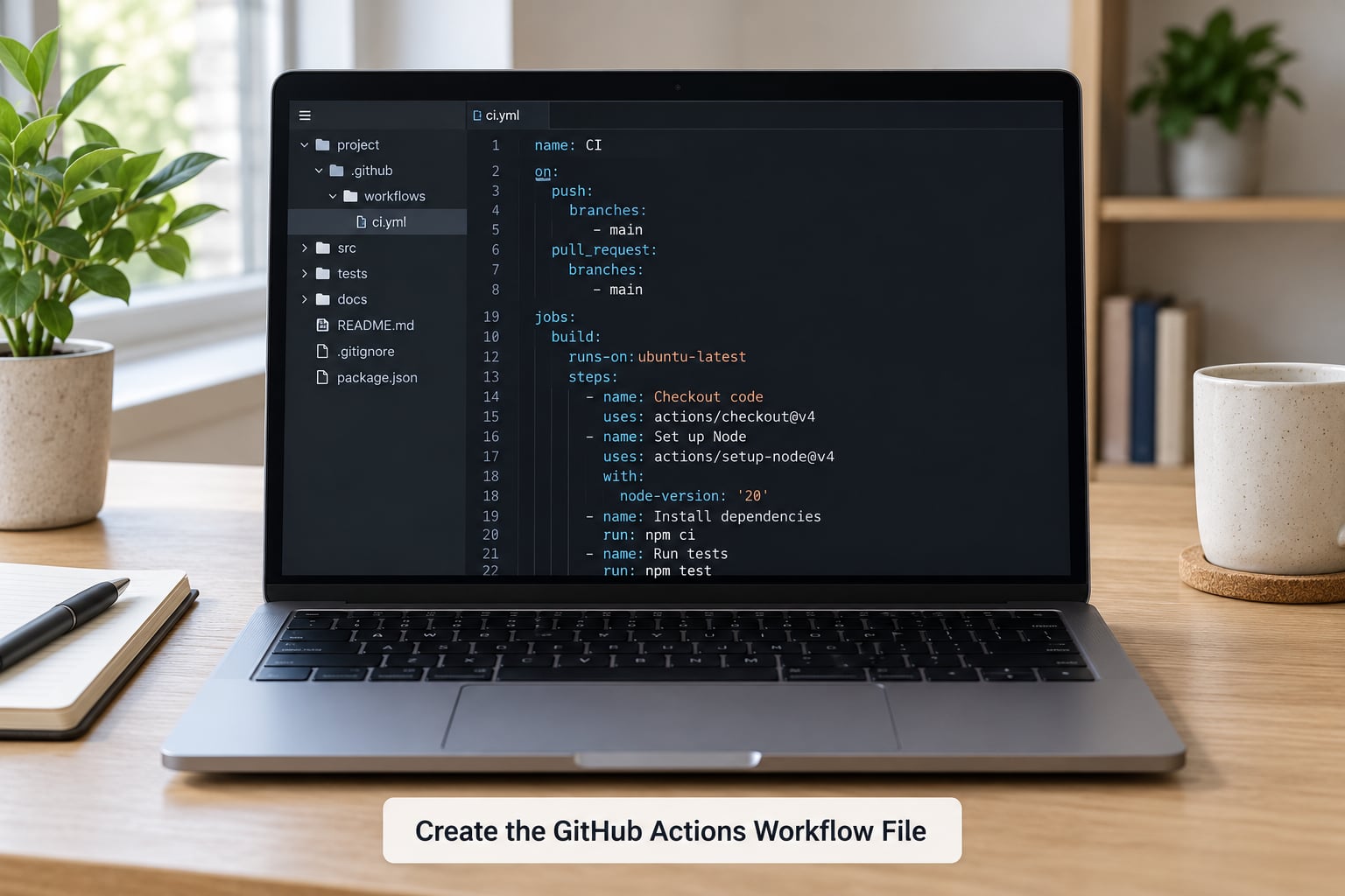 Create the GitHub Actions Workflow File