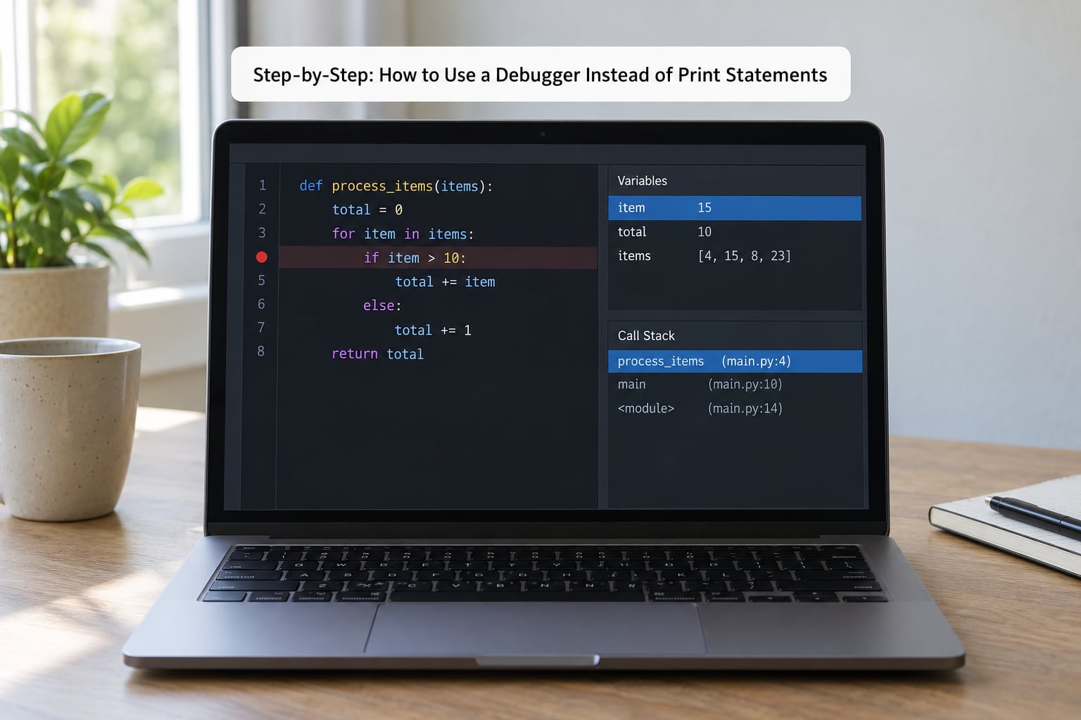 Step-by-Step: How to Use a Debugger Instead of Print Statements