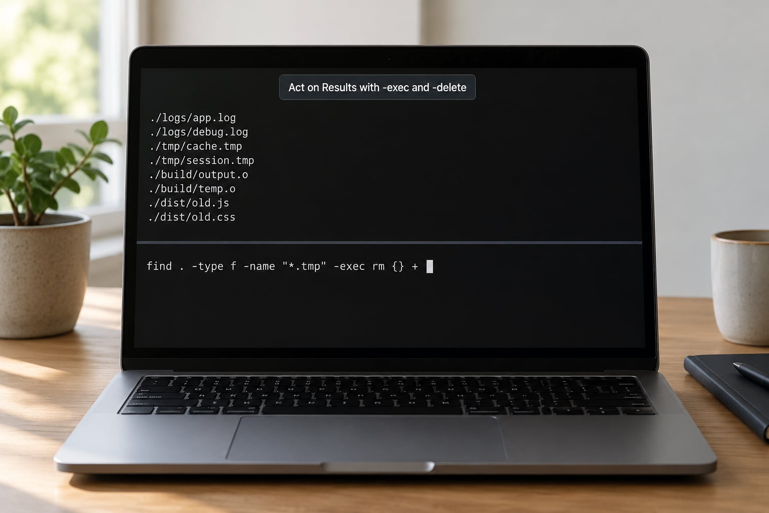 Act on Results with -exec and -delete