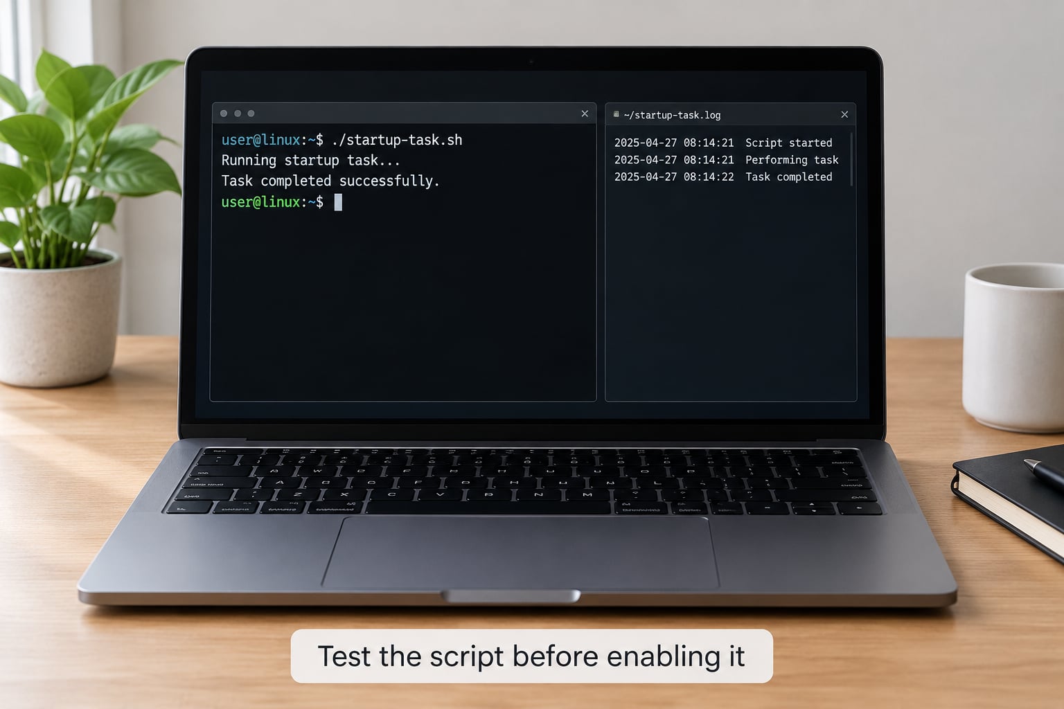 Test the script before enabling it