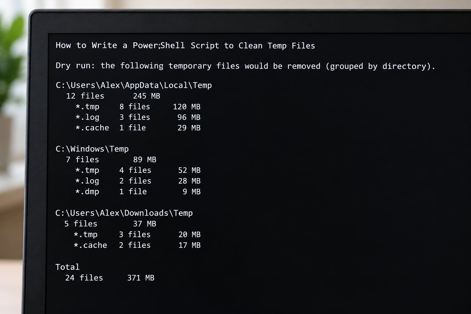 How to Write a PowerShell Script to Clean Temp Files