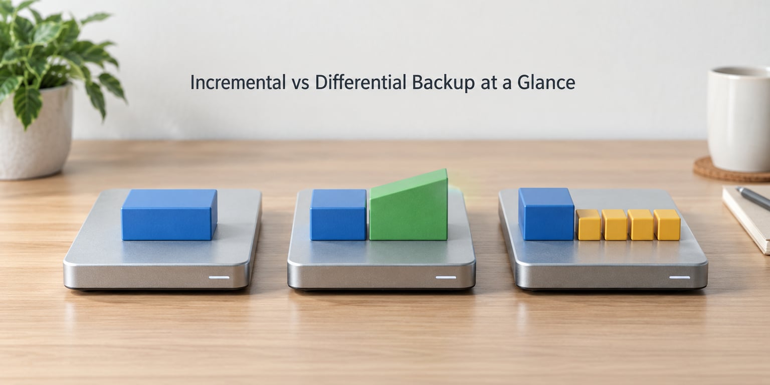 Incremental vs Differential Backup at a Glance