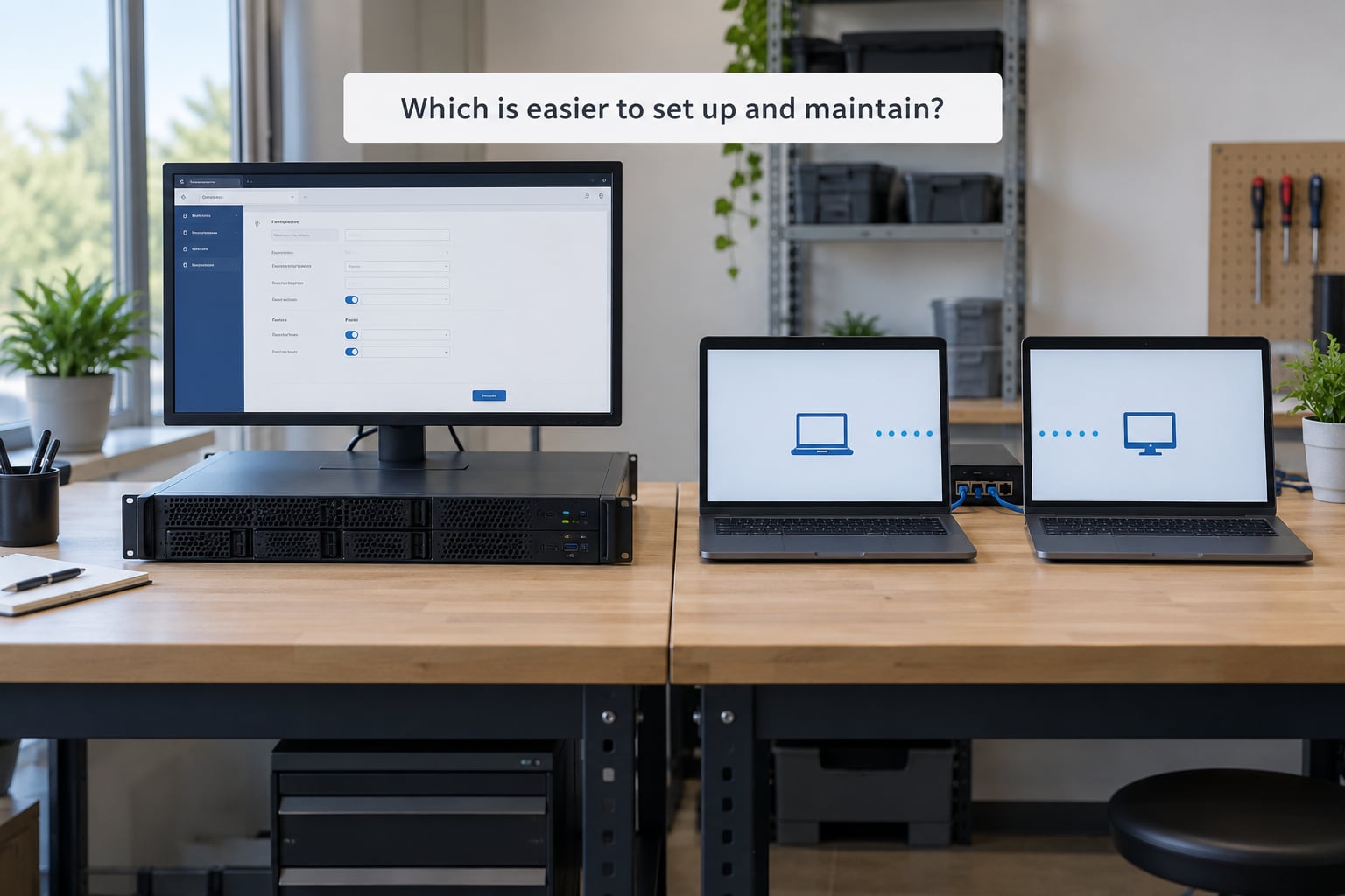 Which is easier to set up and maintain?