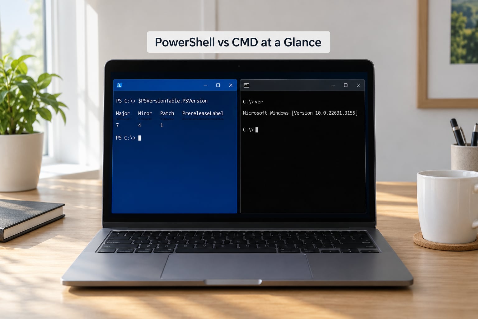 PowerShell vs CMD at a Glance