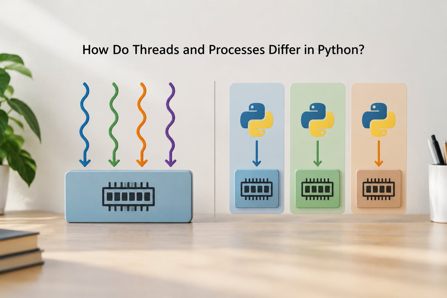 How Do Threads and Processes Differ in Python?