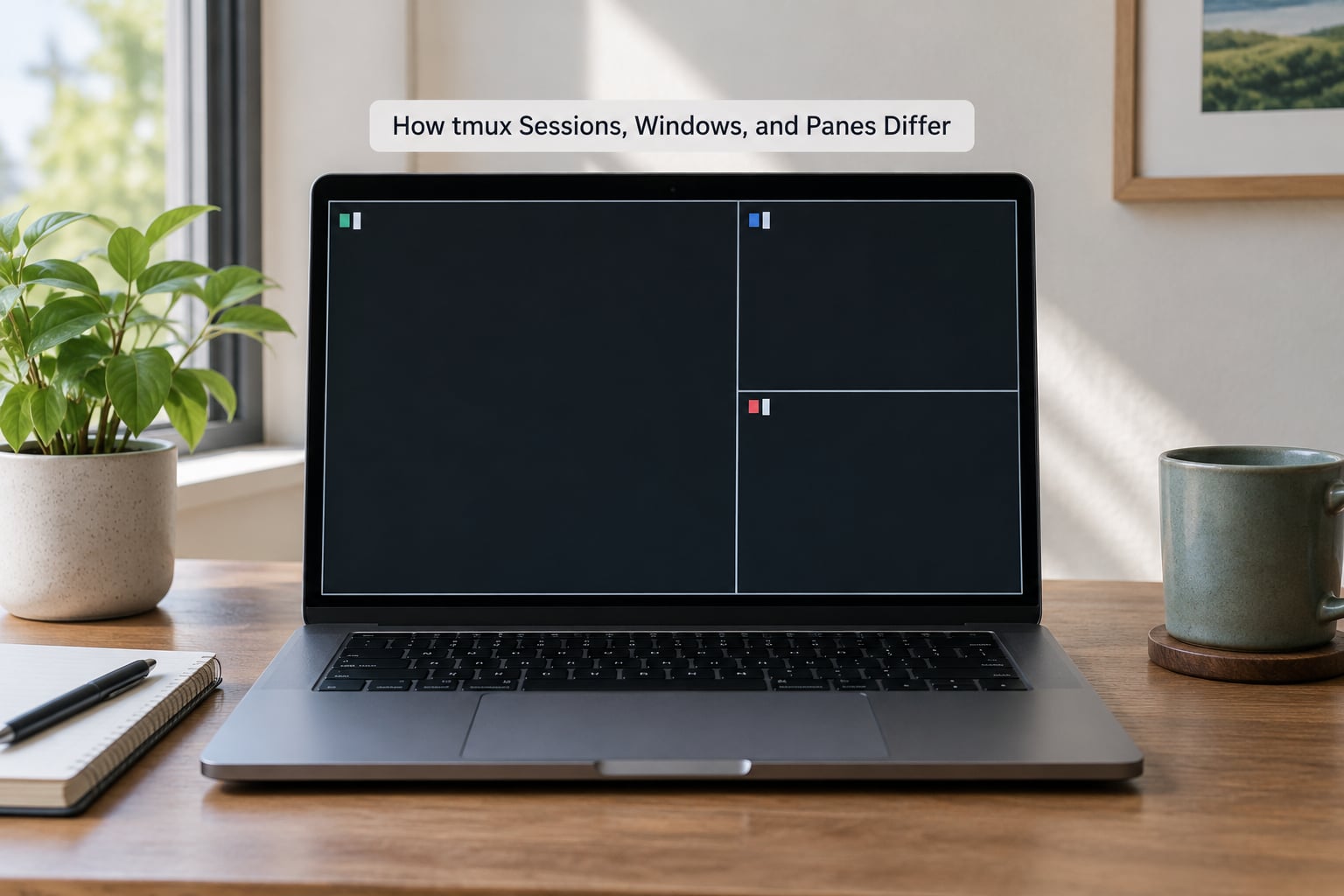 How tmux Sessions, Windows, and Panes Differ