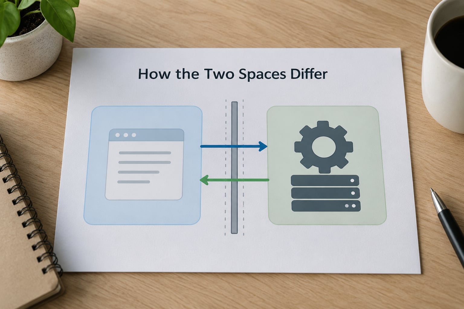 How the Two Spaces Differ