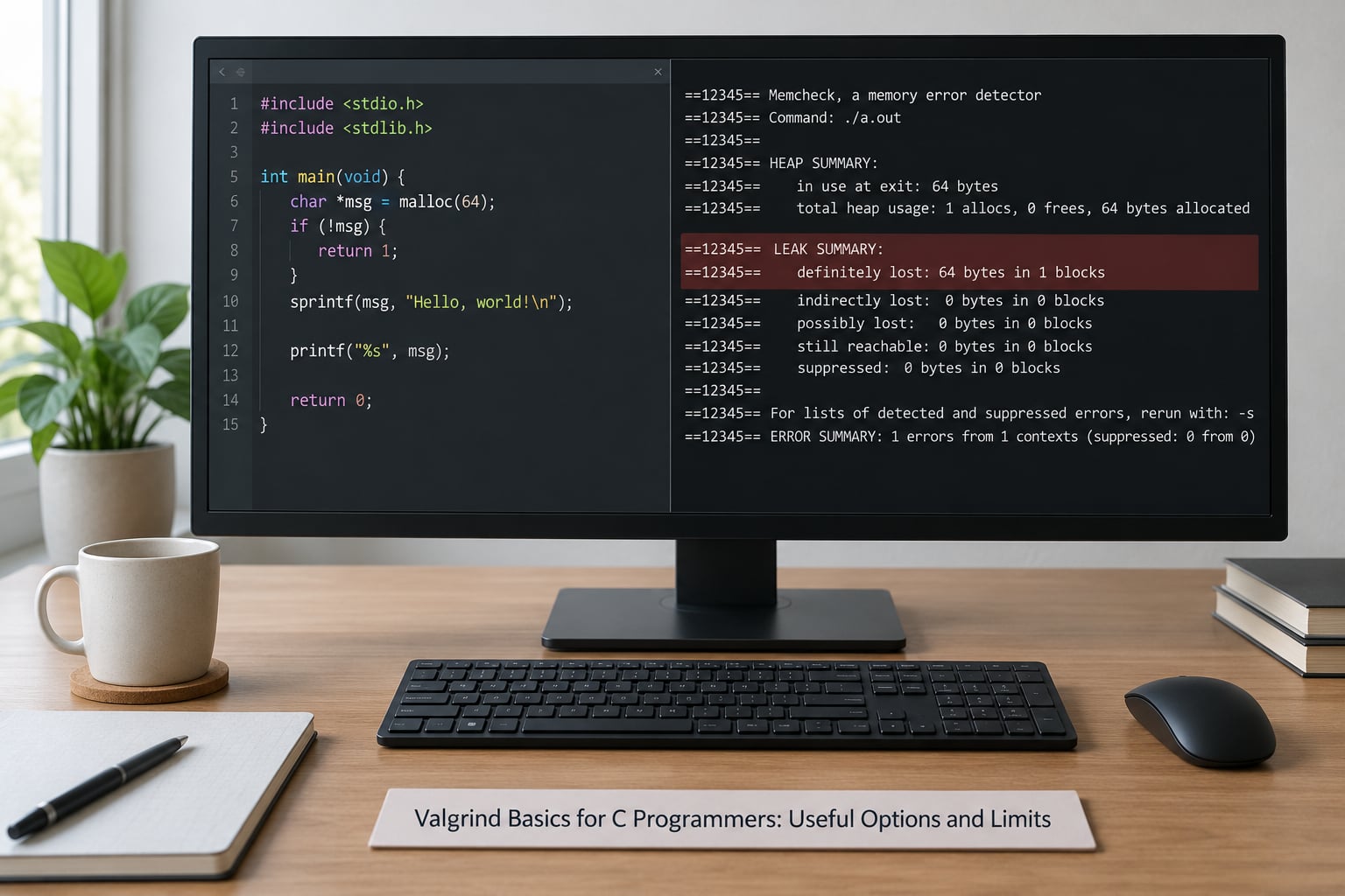 Valgrind Basics for C Programmers: Useful Options and Limits