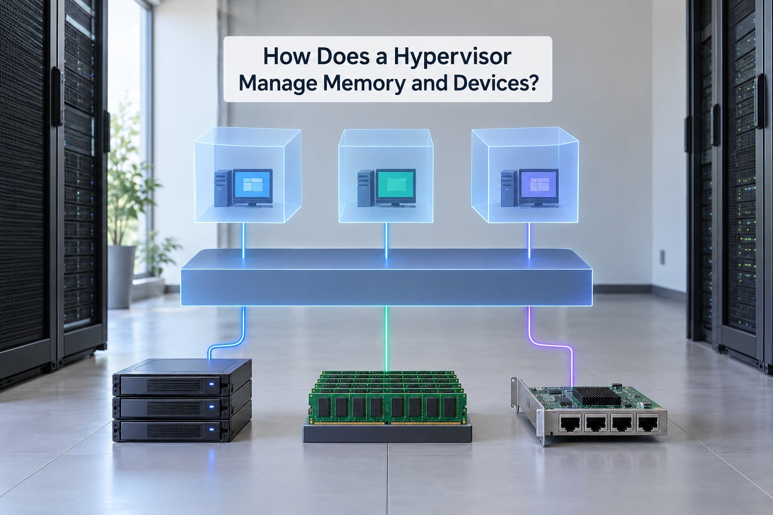 How Does a Hypervisor Manage Memory and Devices?