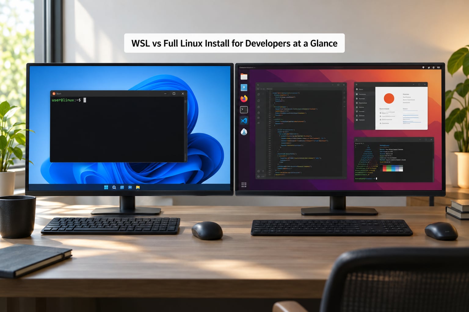 WSL vs Full Linux Install for Developers at a Glance